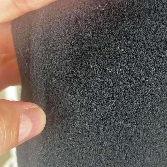 Ellen Tracy Fringe Trim Wool Felt Pencil Skirt 12 Black - Picture 7 of 8